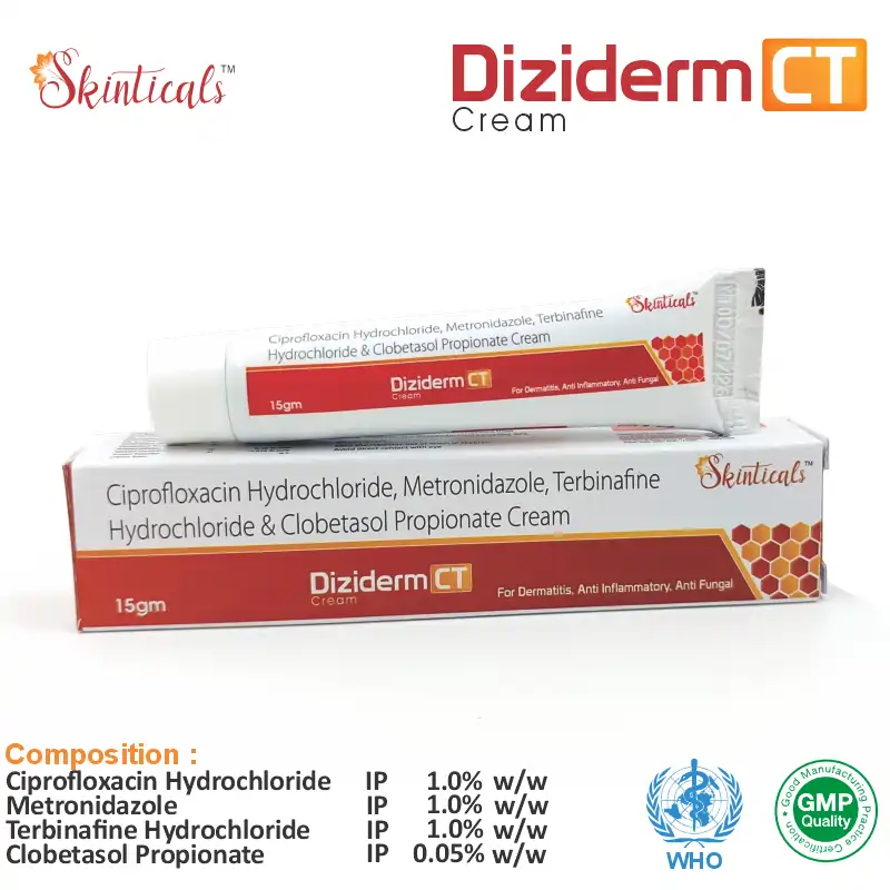 Ciprofloxacin + Metronidazole Cream at the best price in PCD Pharma Franchise for Antibiotic, Skin Infections and Inflammation Treatment.